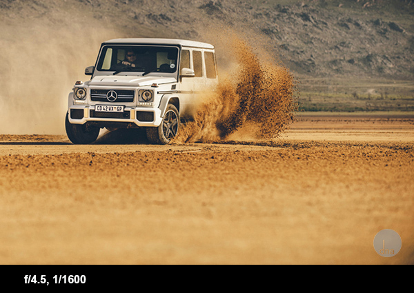 car moving across sand