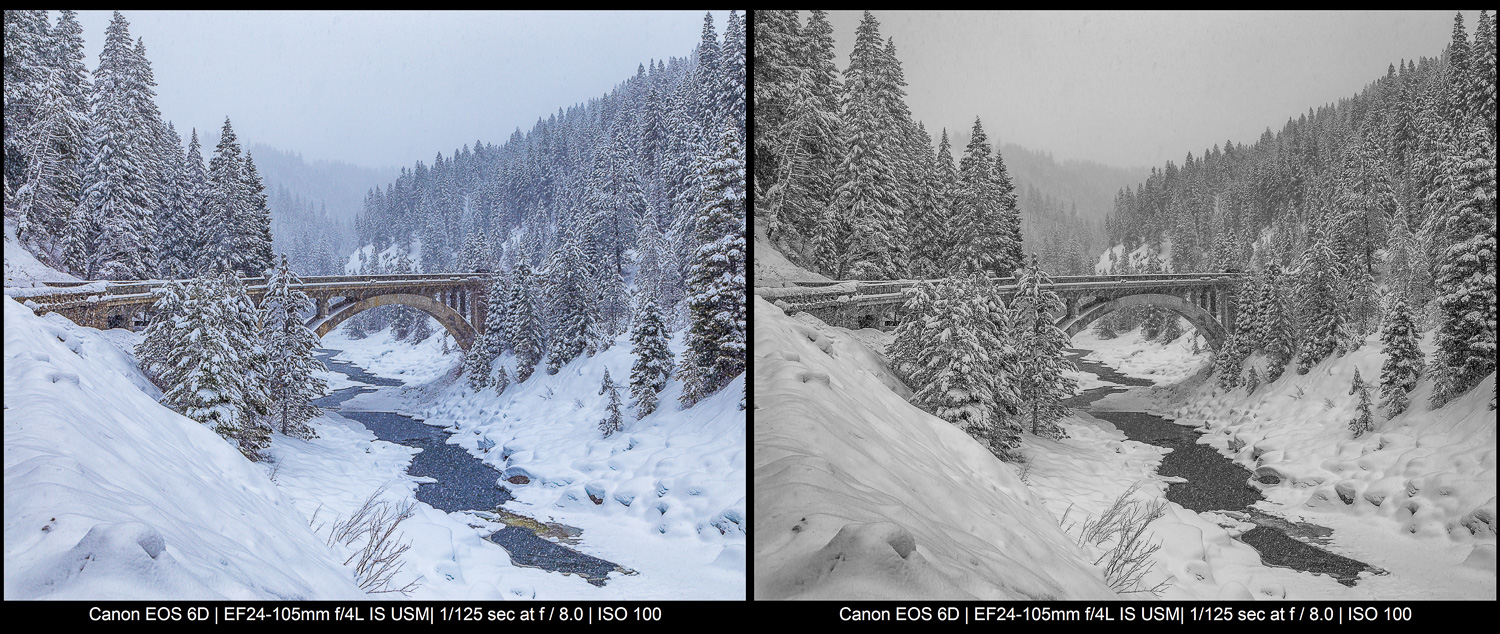 a bridge in the snow